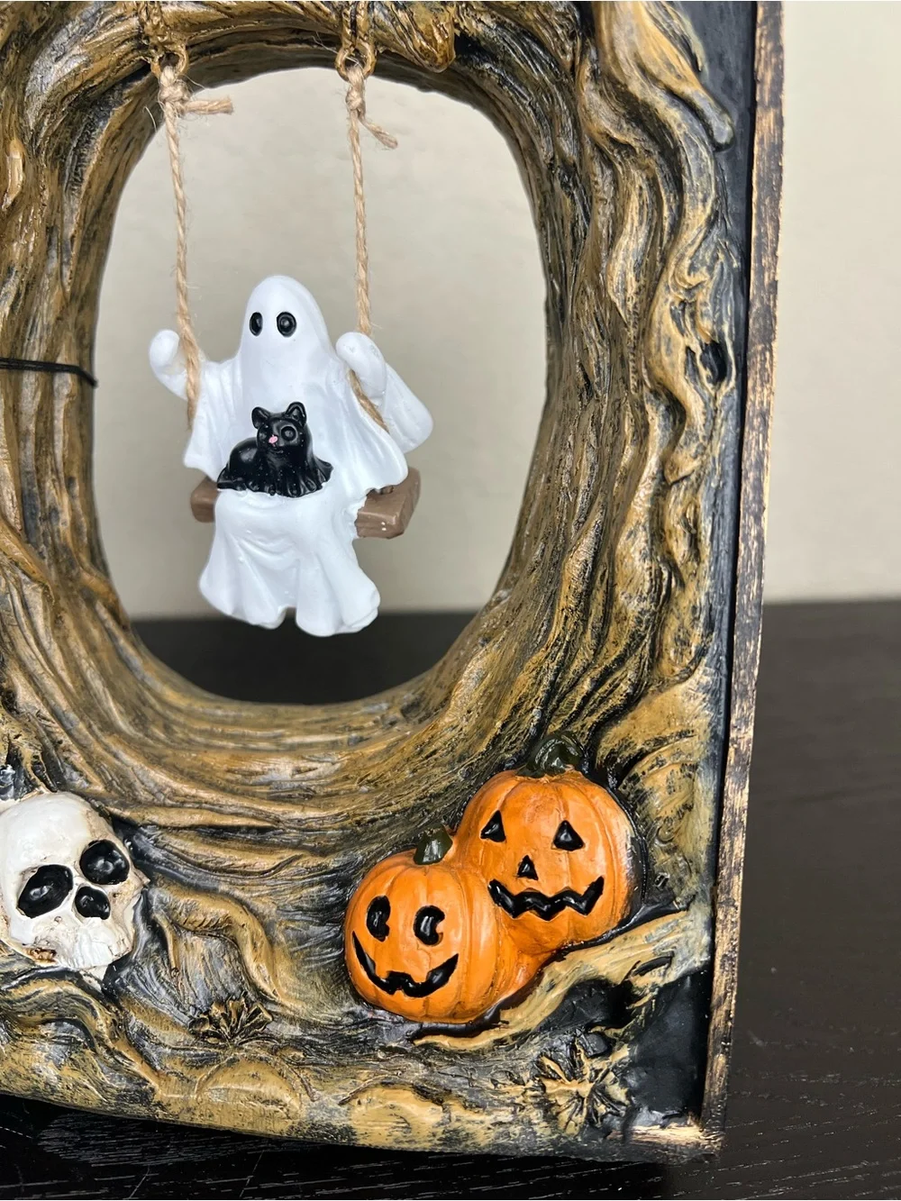 NEW Sweet Street Halloween Ghouls Book with Ghost on Swing Decor